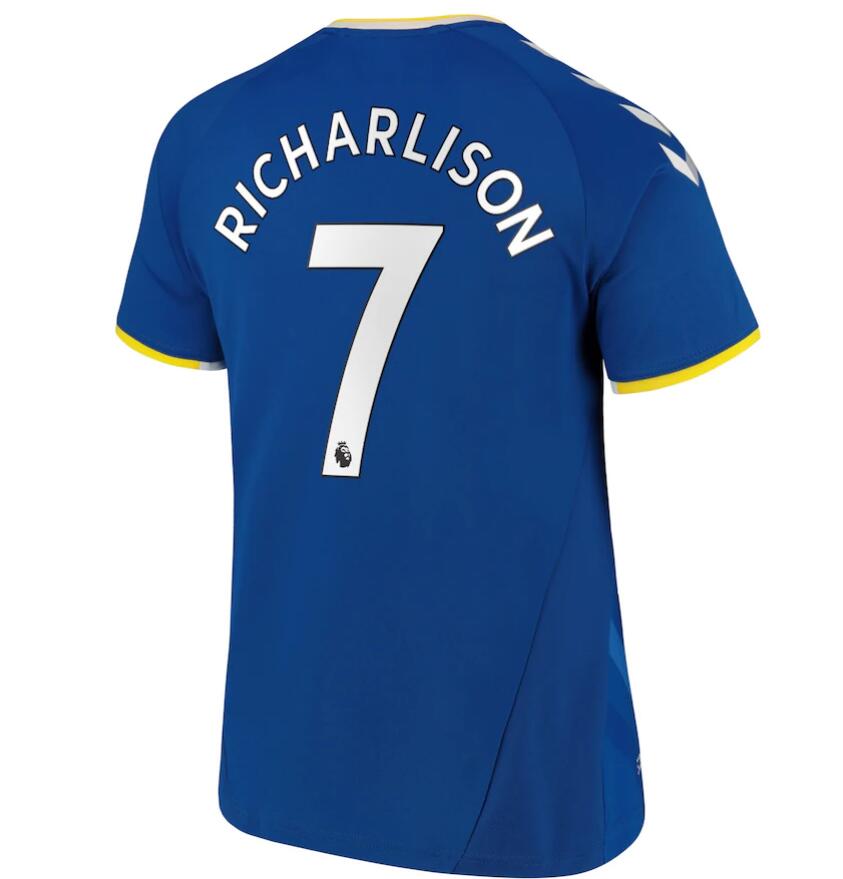 2021/22 Everton Home Kit Soccer Jersey with Richarlison 7 printing